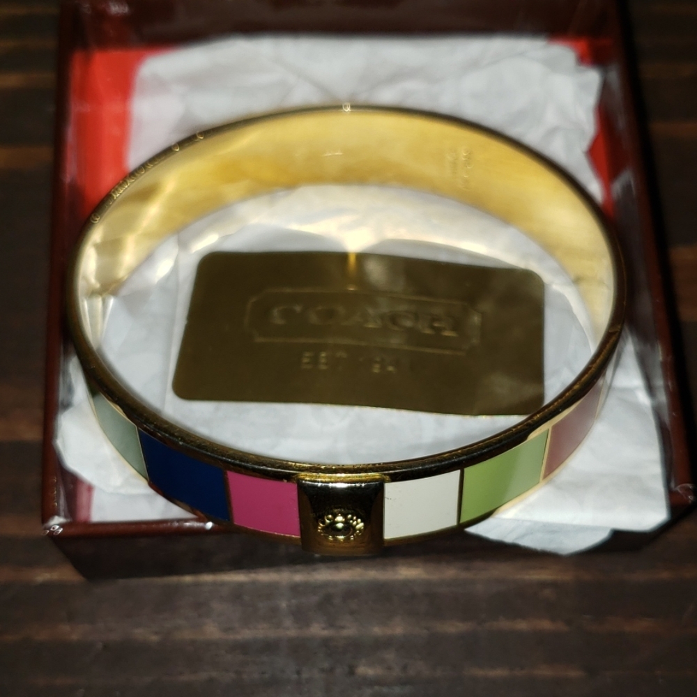CoachHalf Inch Legacy Stripe Bangle Bracelet - Picture 5 of 8
